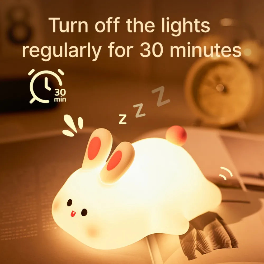 Big Face Rabbit Silicone Night Light - Set of 2pc