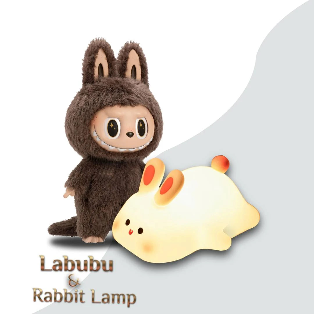 Labubu & Big Face Rabbit Lamp – Cartoona