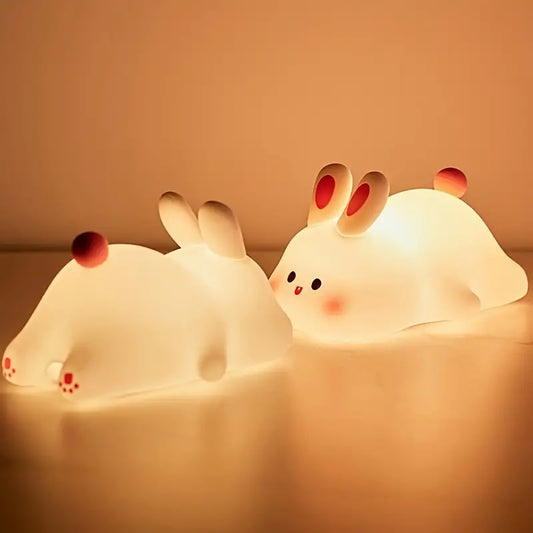 Big Face Rabbit Silicone Night Light - Set of 2pc