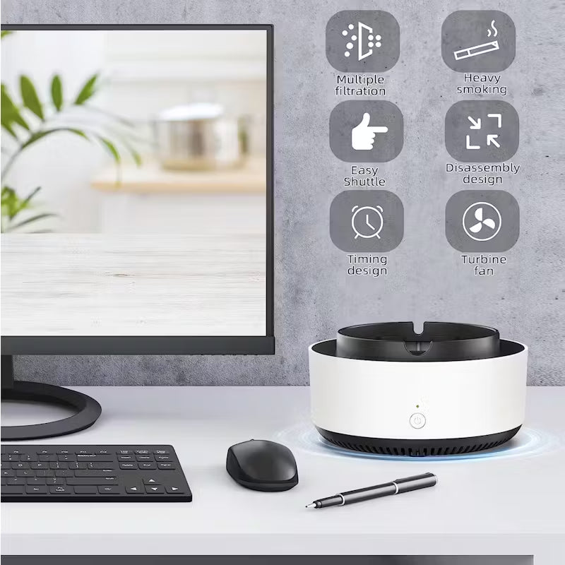 Self-extinguishing Smokeless Ashtray