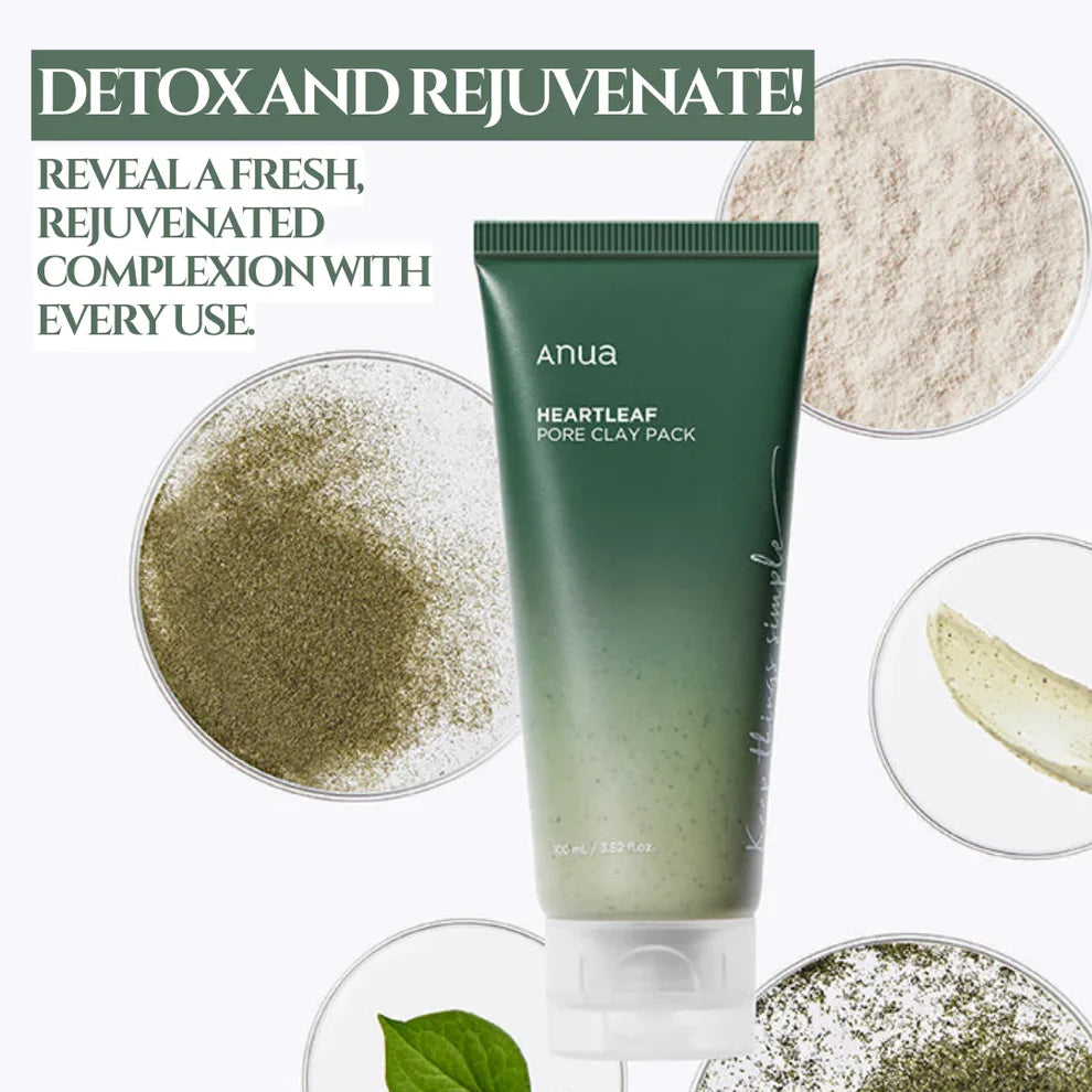 Anua Heartleaf Pore Clay Pack Cleansing Foam - 100ml