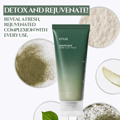 Anua Heartleaf Pore Clay Pack Cleansing Foam - 100ml