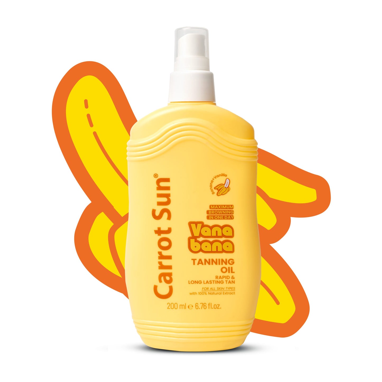 Carrot Sun - Vanabana – Banana & Vanilla Tanning Oil - 200Ml