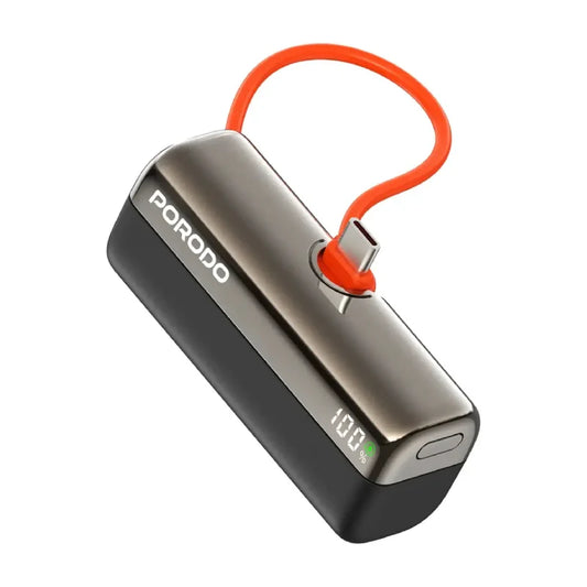 Porodo Pocket Volt Power Bank 5000mAh - Black