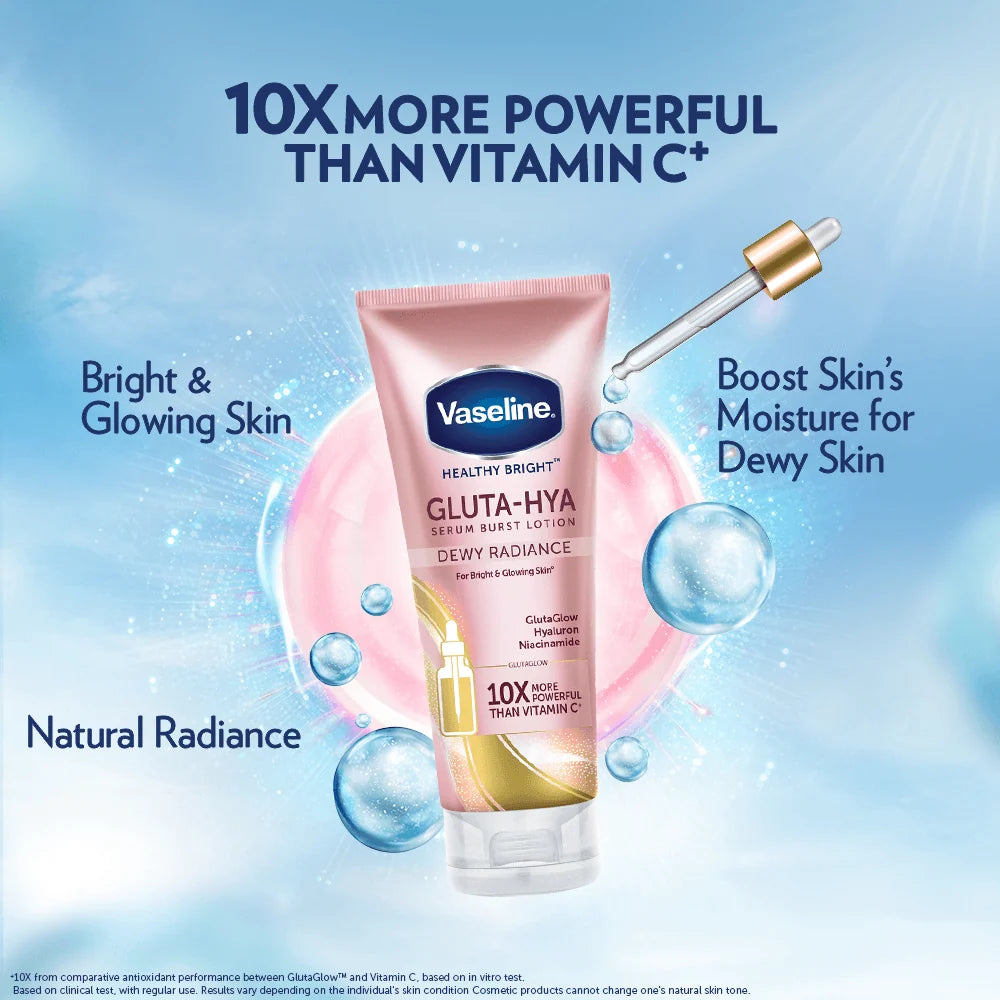 Vaseline Healthy Bright Gluta-Hya Serum Burst Lotion 10X (330ml)