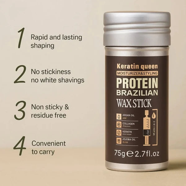Keratin Queen Moisturizer & Styling Protein Brazilian Wax Stick 75g