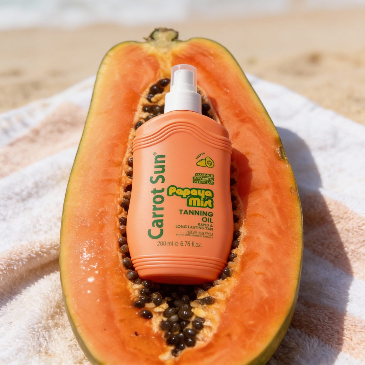 Carrot Sun - Papaya Mist Tanning Oil - 200Ml