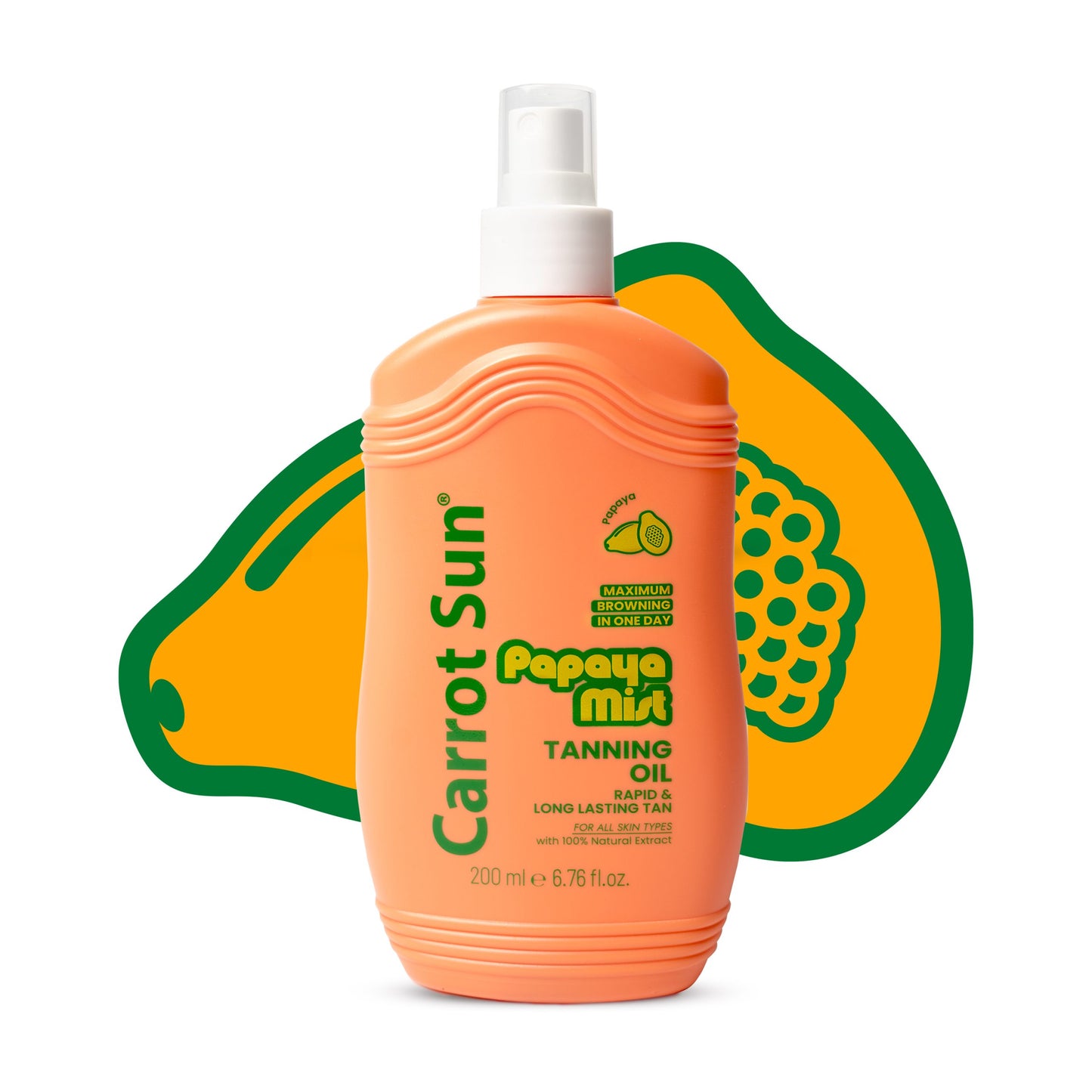 Carrot Sun - Papaya Mist Tanning Oil - 200Ml