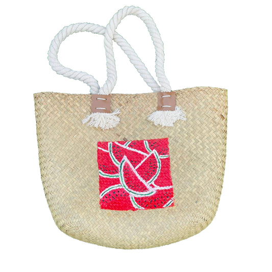 Straw Handmade Bag - Watermelon
